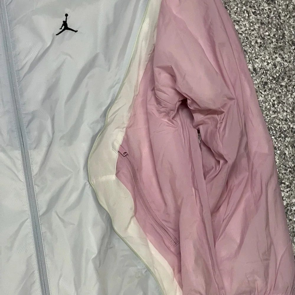 Jordan Brooklyn Hooded Draft Jacket Men's Large Blue Pink Colorblock HF9333-472